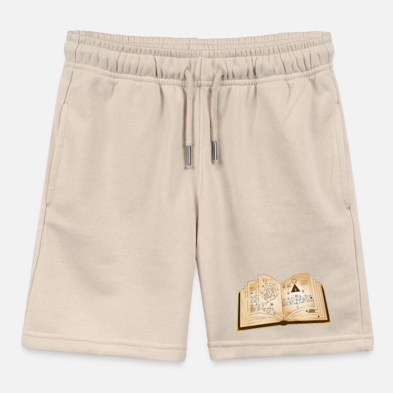 ancient magic book with ancient spells Kids Organic Sweat Shorts by Stanley/Stella