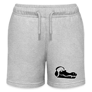 Crocodile Sound - Short de jogging enfant bio Stanley/Stella - gris chiné - Devant