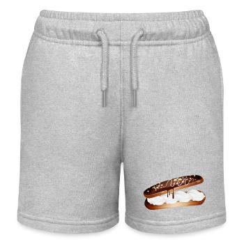 Illustration eines gefüllten Eclairs mit Sahne - Kinder Organic Joggingshorts Mini Bolter von Stanley/Stella - Grau meliert - Vorne