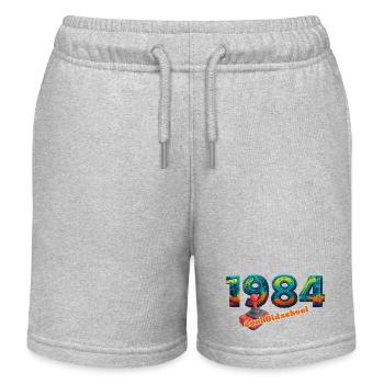 Vintage 1984 – Joystick rétro – Cool old school - Short de jogging enfant bio Stanley/Stella - gris chiné - Devant