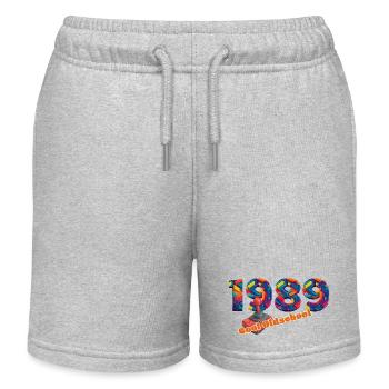 1989 – Retro Digital Gaming Stil - Kinder Organic Joggingshorts Mini Bolter von Stanley/Stella - Grau meliert - Vorne
