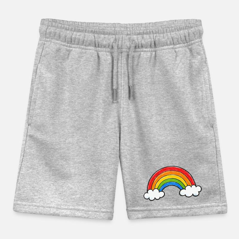 Handgezeichneter Regenbogen Kinder Organic Joggingshorts Mini Bolter von Stanley/Stella