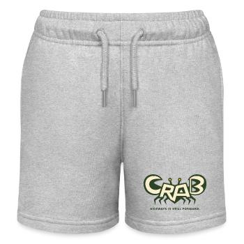 CRAB – sideways also means forward - Kids Organic Sweat Shorts by Stanley/Stella - heather grey - Front