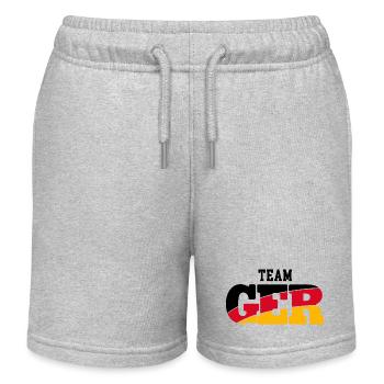 TEAM GERMANY LOGO - Kinder Organic Joggingshorts Mini Bolter von Stanley/Stella - Grau meliert - Vorne