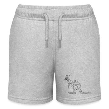 Kangourou - Short de jogging enfant bio Stanley/Stella - gris chiné - Devant