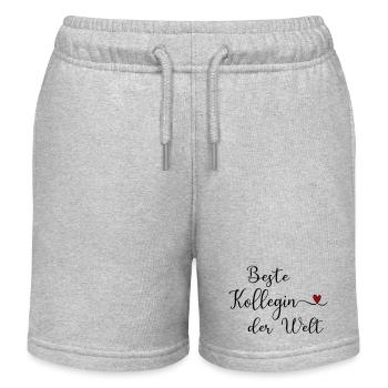 Best colleague in the world - Kids Organic Sweat Shorts by Stanley/Stella - heather grey - Front