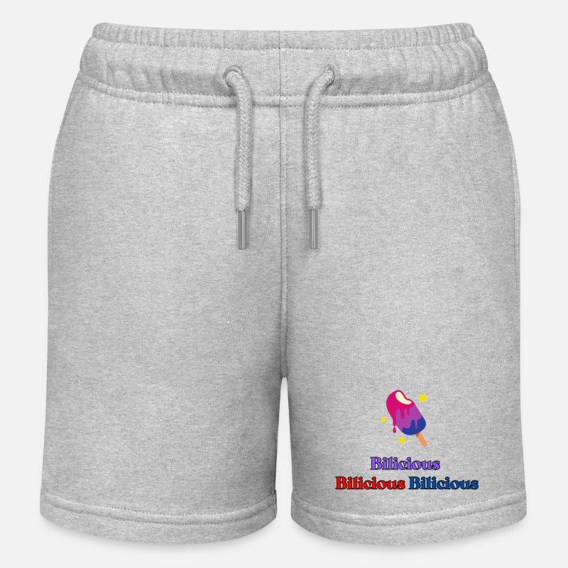 Bilicious - Short de jogging enfant bio Stanley/Stella - gris chiné
