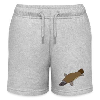 Ornithorynque - Short de jogging enfant bio Stanley/Stella - gris chiné - Devant