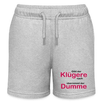 Le plus intelligent cède - Short de jogging enfant bio Stanley/Stella - gris chiné - Devant