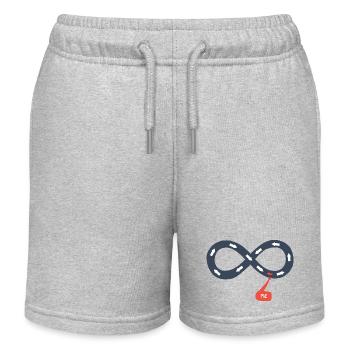 Ich und das Unendliche, gegen den Strom - Kinder Organic Joggingshorts Mini Bolter von Stanley/Stella - Grau meliert - Vorne