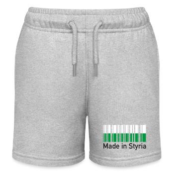 Made in Styria, Steiermark, Steirer - Kinder Organic Joggingshorts Mini Bolter von Stanley/Stella - Grau meliert - Vorne