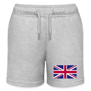 Drapeau national de la Grande-Bretagne - Short de jogging enfant bio Stanley/Stella - gris chiné - Devant