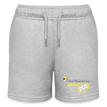 Pompier volontaire, pompier parce que je (25 - Short de jogging enfant bio Stanley/Stella - gris chiné - Devant