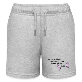 Elfen - Kinder Organic Joggingshorts Mini Bolter von Stanley/Stella - Grau meliert - Vorne
