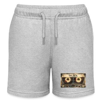 The 80’s Retro 1980s Music Nostalgia - Kids Organic Sweat Shorts by Stanley/Stella - heather grey - Front