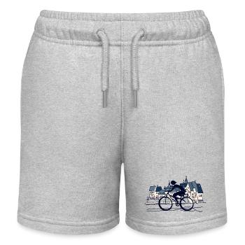 Cyclist - Kids Organic Sweat Shorts by Stanley/Stella - heather grey - Front