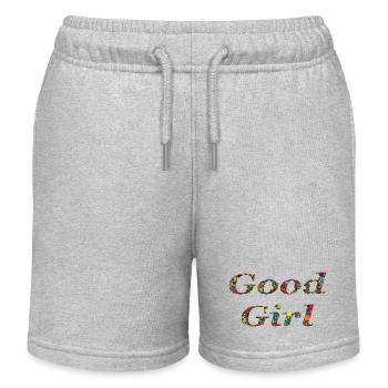 Heaven is for Good Girls 3 - Kinder Organic Joggingshorts Mini Bolter von Stanley/Stella - Grau meliert - Vorne