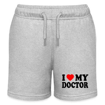 I love my doctor - Kinder Organic Joggingshorts Mini Bolter von Stanley/Stella - Grau meliert - Vorne