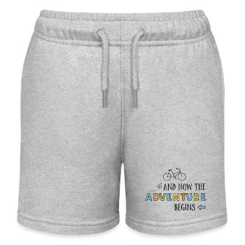 Drôles de proverbes pour les cyclistes - Short de jogging enfant bio Stanley/Stella - gris chiné - Devant
