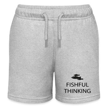 angling - Kids Organic Sweat Shorts by Stanley/Stella - heather grey - Front