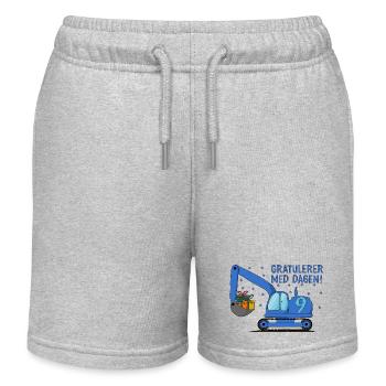 Gravemaskin Gratulerer med dagen 9 - Kinder Organic Joggingshorts Mini Bolter von Stanley/Stella - Grau meliert - Vorne