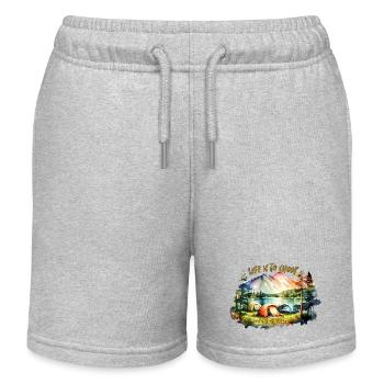 Zelten Life is too short for wait... - Kids Organic Sweat Shorts by Stanley/Stella - heather grey - Front