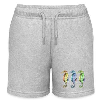Hippocampes - Short de jogging enfant bio Stanley/Stella - gris chiné - Devant