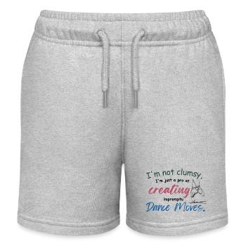 I'm not clumsy, I'm just creating impromptu dance - Kids Organic Sweat Shorts by Stanley/Stella - heather grey - Front