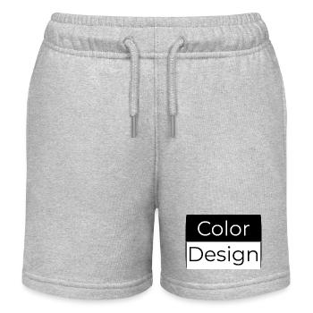 Color-Design - Kinder Organic Joggingshorts Mini Bolter von Stanley/Stella - Grau meliert - Vorne