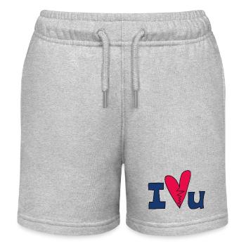 Lovesickness - Kids Organic Sweat Shorts by Stanley/Stella - heather grey - Front