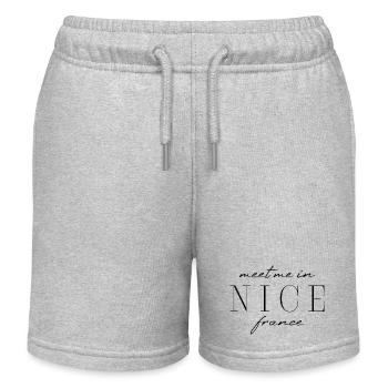 Nizza Stil Design T-Shirt - Kinder Organic Joggingshorts Mini Bolter von Stanley/Stella - Grau meliert - Vorne