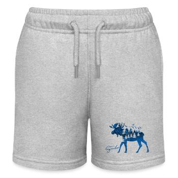 Sweden Sweden Viking Norden Scandinavia Midsummer - Kids Organic Sweat Shorts by Stanley/Stella - heather grey - Front