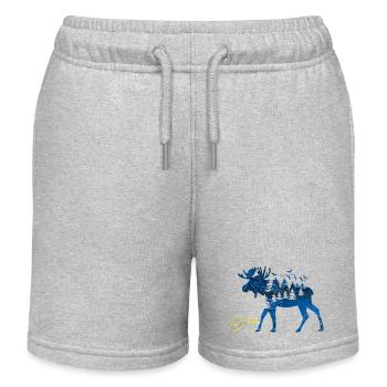 Suède Suède Viking Nordique Scandinavie Solstice d’été - Short de jogging enfant bio Stanley/Stella - gris chiné - Devant
