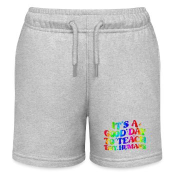 Enseignant, école primaire, enseignement primaire, diplôme d’enseignant - Short de jogging enfant bio Stanley/Stella - gris chiné - Devant