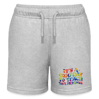 Enseignant, école primaire, enseignement primaire, diplôme d’enseignant - Short de jogging enfant bio Stanley/Stella - gris chiné - Devant
