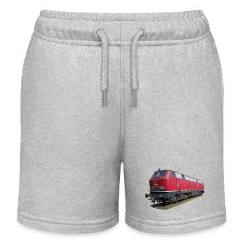 Lokomotive DB216 - Kinder Organic Joggingshorts Mini Bolter von Stanley/Stella - Grau meliert - Vorne