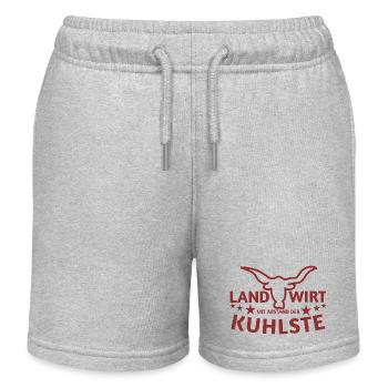Der kuhlste Landwirt im Dorf alle Bauer, Land - Kinder Organic Joggingshorts Mini Bolter von Stanley/Stella - Grau meliert - Vorne