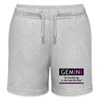Gemini Horoscope Be Real With Me - Kids Organic Sweat Shorts by Stanley/Stella - heather grey - Front