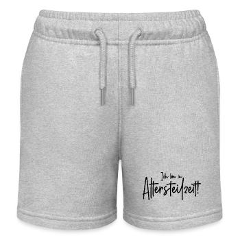 Ruhestand Rente Pension Ich bin in Altersteilzeit - Kinder Organic Joggingshorts Mini Bolter von Stanley/Stella - Grau meliert - Vorne