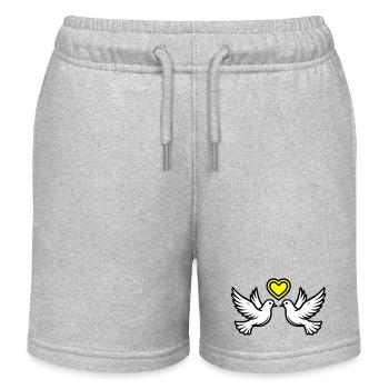Mariage Colombe Couple Couple Coeur - Short de jogging enfant bio Stanley/Stella - gris chiné - Devant