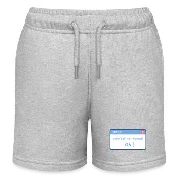 Drôle : design d’e-mails, mème, idiot, humour informatique - Short de jogging enfant bio Stanley/Stella - gris chiné - Devant