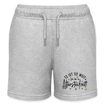 Ruhestand Es ist so weit Ich bin in Altersteilzeit - Kinder Organic Joggingshorts Mini Bolter von Stanley/Stella - Grau meliert - Vorne
