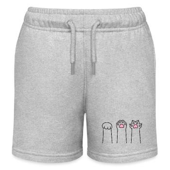 Pierre Papier Ciseaux Patte Patte Jeu Patte Cat Pattes - Short de jogging enfant bio Stanley/Stella - gris chiné - Devant