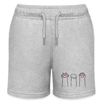 Ciseaux Pierre Papier Patte Patte Jeu Patte Cat Pattes - Short de jogging enfant bio Stanley/Stella - gris chiné - Devant