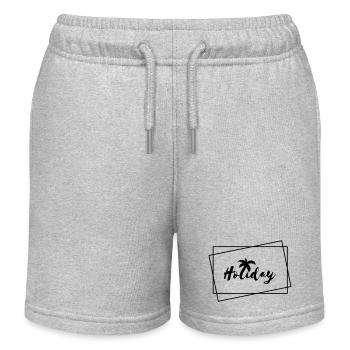 Vacances - Short de jogging enfant bio Stanley/Stella - gris chiné - Devant