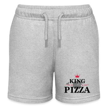 Roi de la pizza - Short de jogging enfant bio Stanley/Stella - gris chiné - Devant
