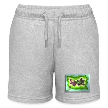 Pays des merveilles - Short de jogging enfant bio Stanley/Stella - gris chiné - Devant