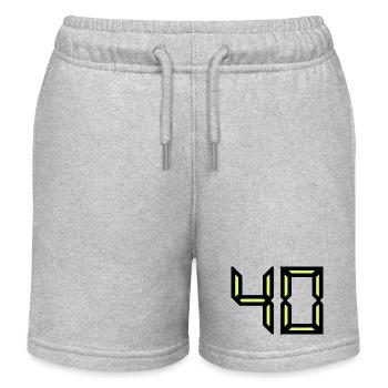 40. 40 ANS. 40e ANNIVERSAIRE. ANNIVERSAIRE 40 ANS - Short de jogging enfant bio Stanley/Stella - gris chiné - Devant
