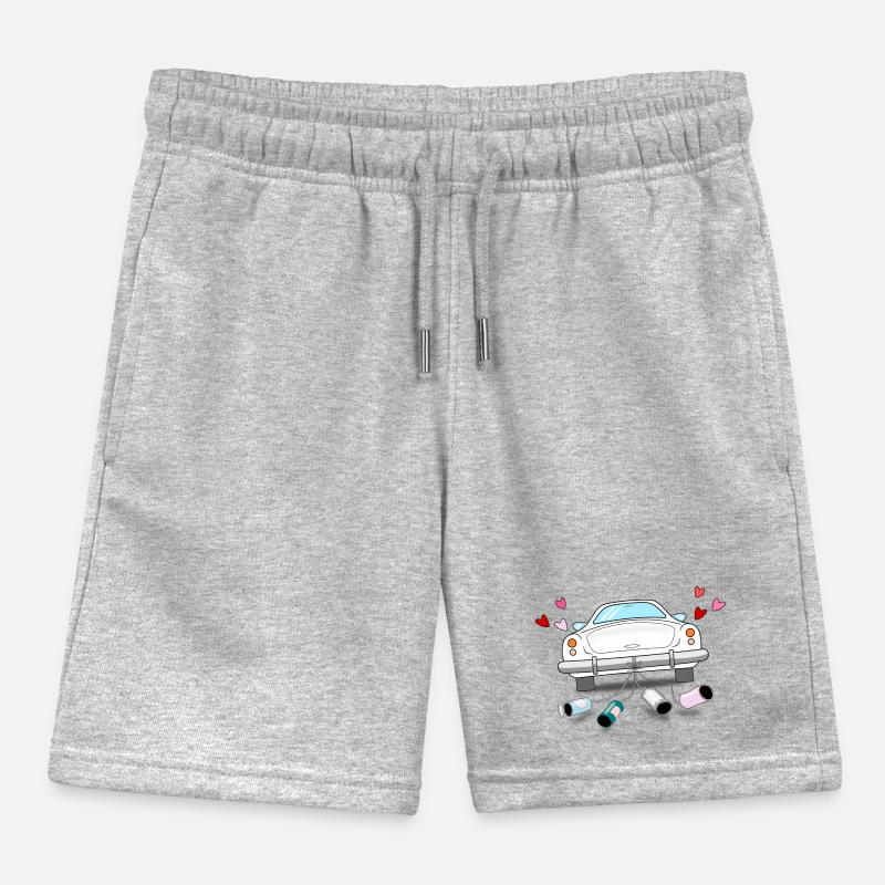 Wedding Car White Wedding Kids Organic Sweat Shorts by Stanley/Stella