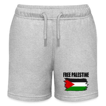 Free palestine - Short de jogging enfant bio Stanley/Stella - gris chiné - Devant